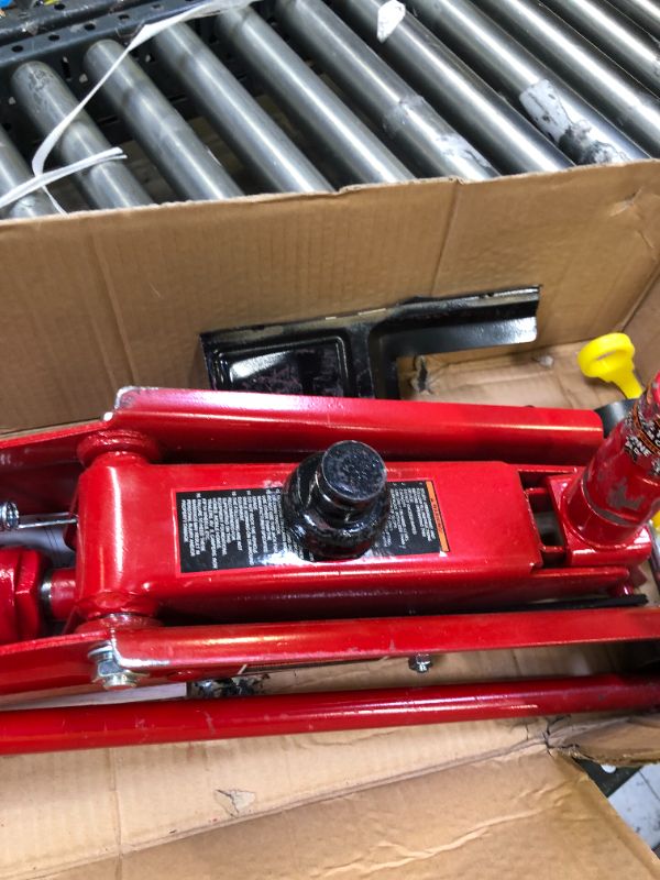 Photo 2 of BIG RED T83006 Torin Hydraulic Trolley Service/Floor Jack with Extra Saddle (Fits: SUVs and Extended Height Trucks): 3 Ton (6,000 lb) Capacity, Red
