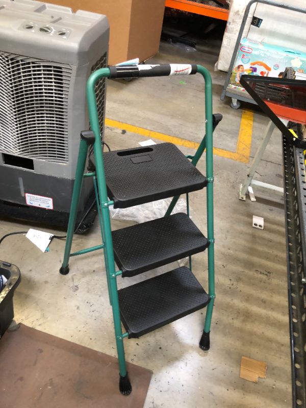 Photo 1 of 3 STEP FOLDABLE LADDER GREEN 