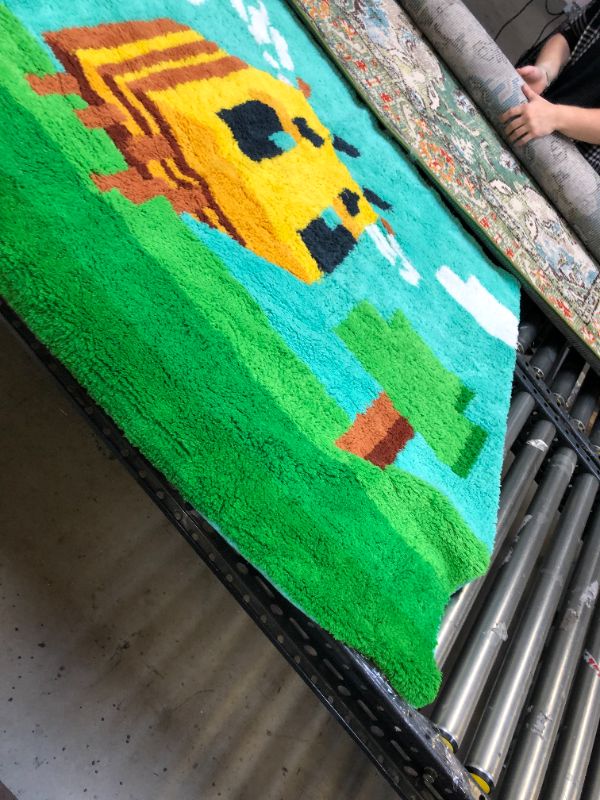 Photo 4 of 3'4"x4'6" Minecraft Bee Accent Rug

