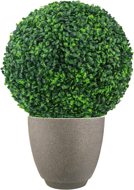 Photo 2 of  VegasDoggy 2 PCS 19.7 Inch (Set of 2), Green
Artificial Plant Topiary Ball Faux Boxwood Decorative Balls for Backyard, Balcony,Garden, Wedding and Home Décor