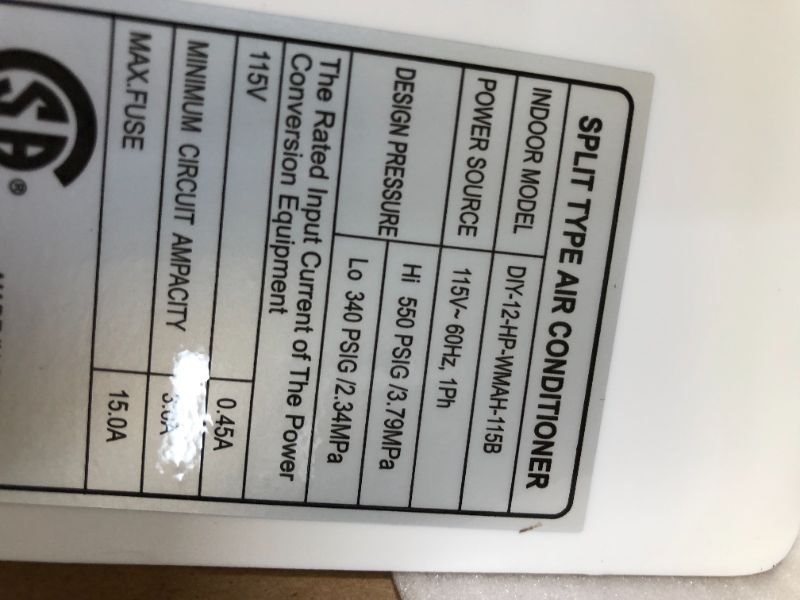 Photo 1 of MRCOOL DIY Heat Pump Wall Mount Air Handler (DIY-12-HP-115B)
