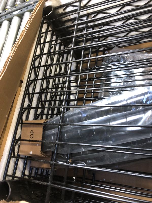 Photo 3 of 5-Shelf Shelving Storage Units on Wheels Casters, Adjustable Heavy Duty Metal Shelf Wire Storage Rack for Home Office Garage Kitchen Bathroom Organization(16”Wx36”Dx75”H), Black
