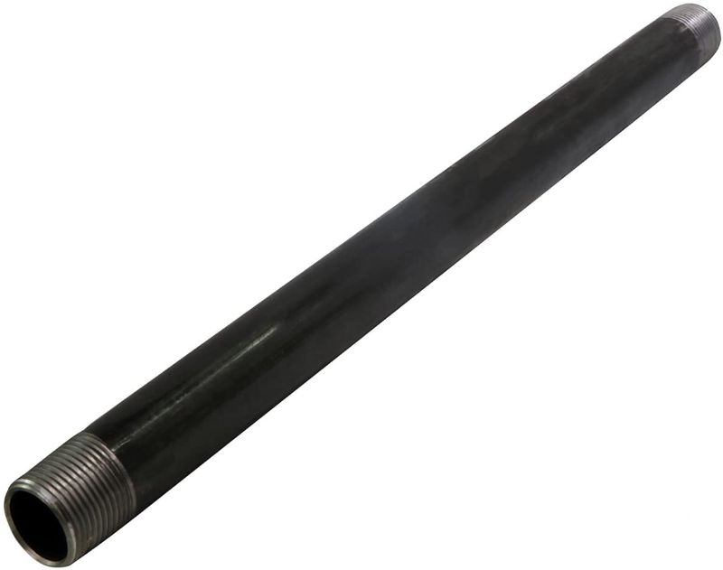 Photo 1 of 5 --Everflow Supplies PCBL3460 60" Long Pre-Cut Black Steel Pipe with 3/4" Nominal Size Diameter
