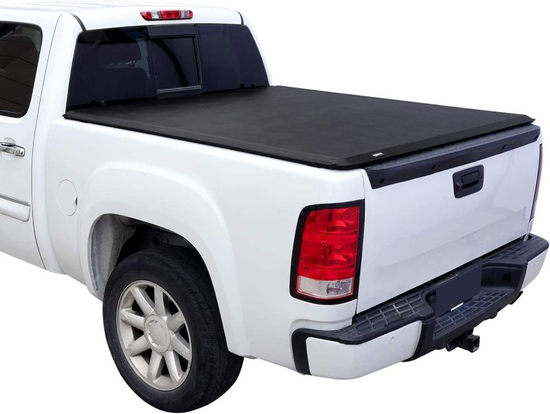 Photo 1 of Amazon Basics Soft Roll Up Tonneau Cover for 2014-2019 Chevy Silverado, GMC Sierra 1500, 2015-2018 Silverado Sierra 2500 3500 HD, Fleetside 6.5' Bed
