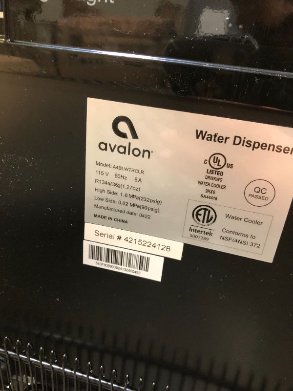 Photo 2 of Avalon Bottom Loading Water Cooler Water Dispenser with BioGuard- 3 Temperature Settings - Hot, Cold & Room Water, Durable Stainless Steel Construction, Anti-Microbial Coating- UL/Energy Star Approved
