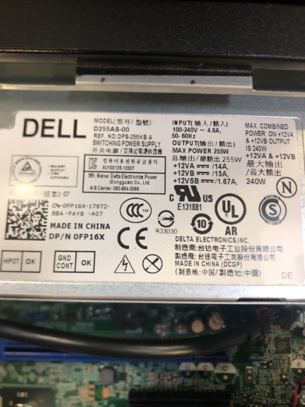 Photo 4 of Dell OptiPlex 7020-SFF, Core i7-4770 3.4GHz, 16GB RAM, 240GB Solid State Drive, DVDRW, Windows 10 Pro 64bit, (Renewed)
COMPUTER ONLY NO CABLES.
TESTED SEE PICTURES.