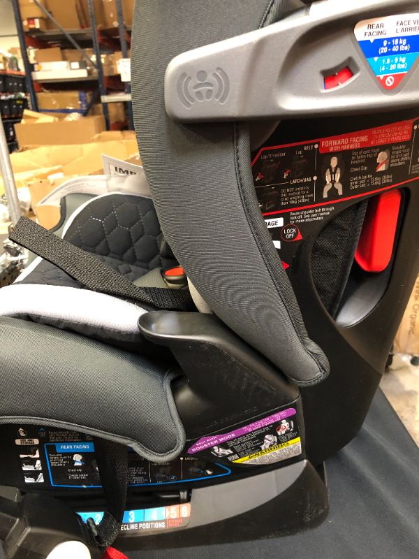 Photo 1 of Evenflo All4One DLX 4-In-1 Convertible Car Seat (Kingsley Black)
