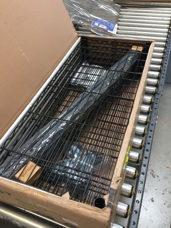 Photo 2 of 5-Shelf Shelving Storage Units on Wheels Casters, Adjustable Heavy Duty Metal Shelf Wire Storage Rack for Home Office Garage Kitchen Bathroom Organization(16”Wx36”Dx75”H), Black
