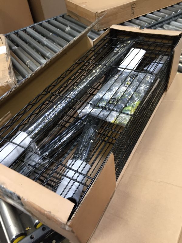 Photo 1 of Amazon Basics 5-Shelf Adjustable, Heavy Duty Storage Shelving Unit (350 lbs loading capacity per shelf), Steel Organizer Wire Rack, Black (36L x 14W x 72H)
