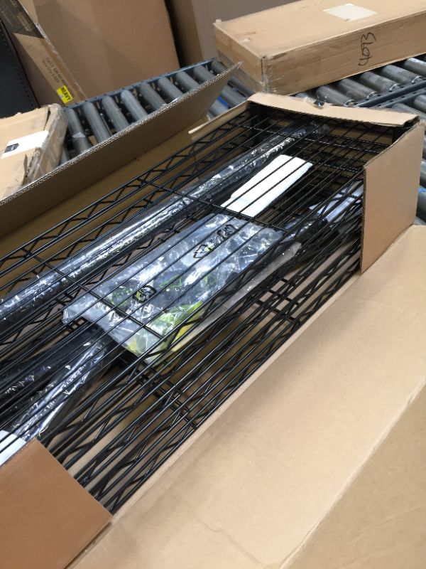 Photo 1 of Amazon Basics 5-Shelf Adjustable, Heavy Duty Storage Shelving Unit (350 lbs loading capacity per shelf), Steel Organizer Wire Rack, Black (36L x 14W x 72H)
