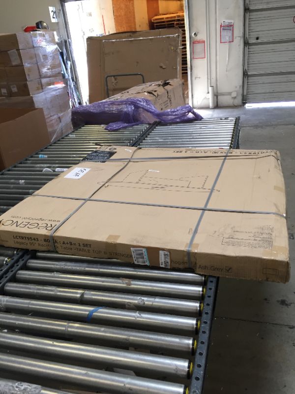 Photo 4 of Regency Legacy Racetrack Conference Table with Tabletop Power & Data Port, 95", Ash Grey ------HAS BOX A FACTORY SEALED --------MISSING BOX B 
