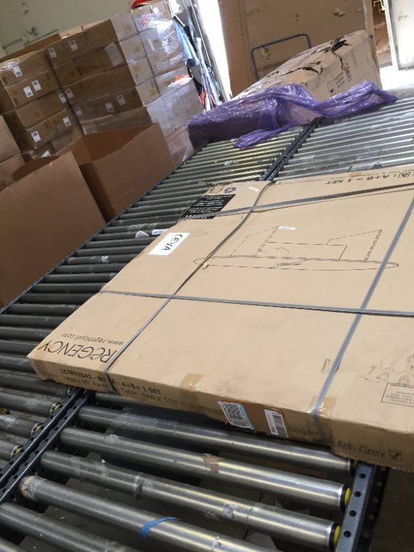 Photo 3 of Regency Legacy Racetrack Conference Table with Tabletop Power & Data Port, 95", Ash Grey ------HAS BOX A FACTORY SEALED --------MISSING BOX B 
