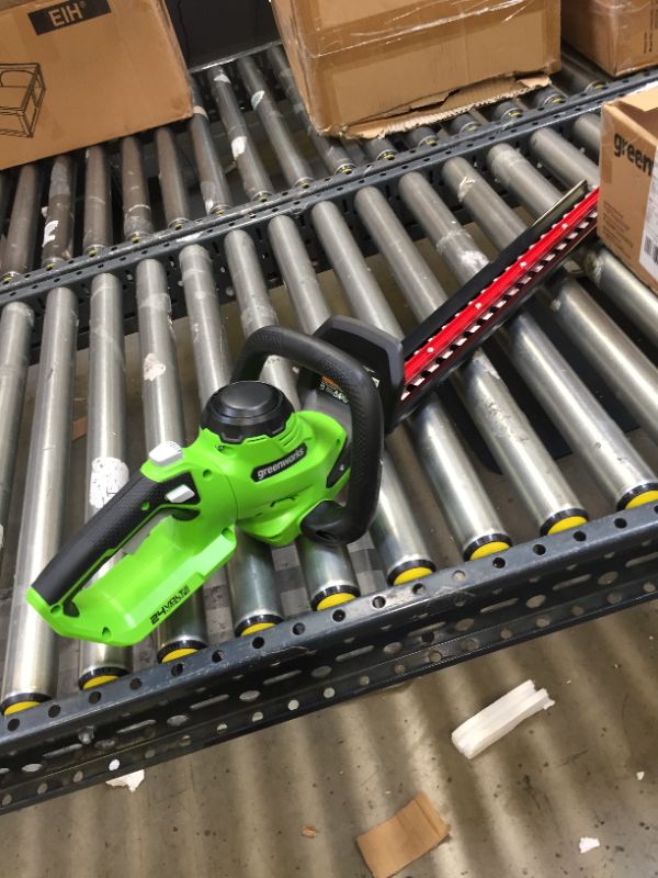 Photo 5 of Greenworks 24V 22" Cordless Laser Cut Hedge Trimmer, Tool Only
