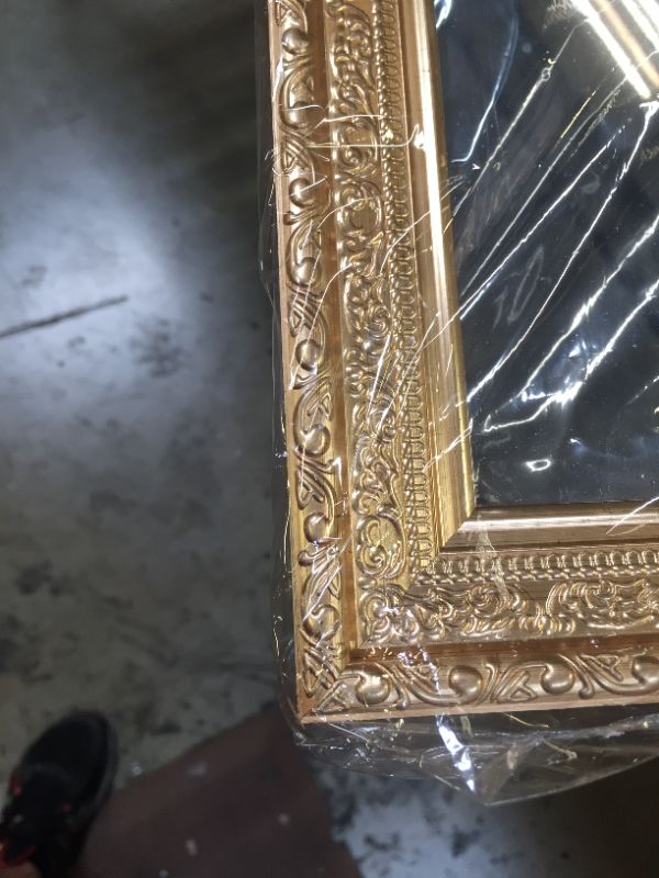 Photo 3 of 12"X42" WALL MIRROR WITH GOLD FRAME WORK