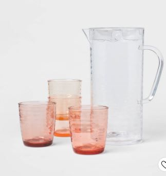 Photo 1 of 2---5pc Plastic Beverage Pitcher & Tumbler Set - Threshold™
