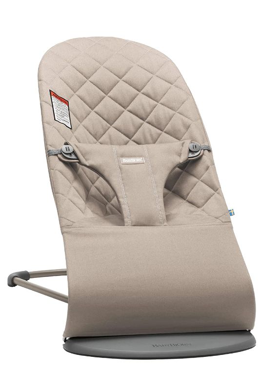 Photo 1 of BabyBjörn Bouncer Bliss, Sand Gray, Cotton (006017US)
