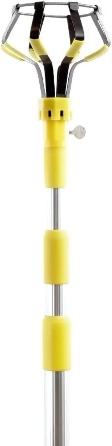 Photo 1 of Woods E3001 Light Changing Kit Foot Metal Telescopic Pole, Baskets, Suction Cup and Broken Bulb Changers, Versatile Use, 5 Accessories Included, 11 Feet Tall, 1 Count (Pack of 1), Yellow
