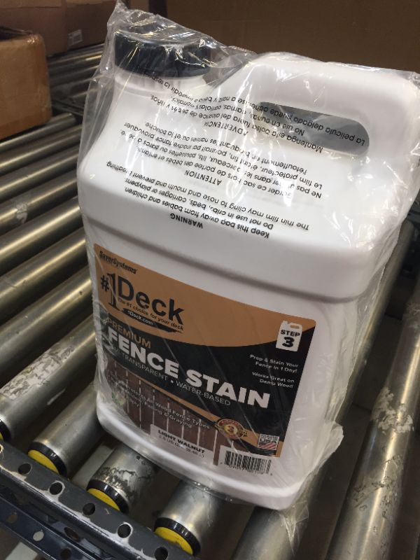 Photo 2 of #1 Deck Premium Wood Fence Stain and Sealer - Semi-Transparent Fence Sealer - Cedar, 1 Gallon
