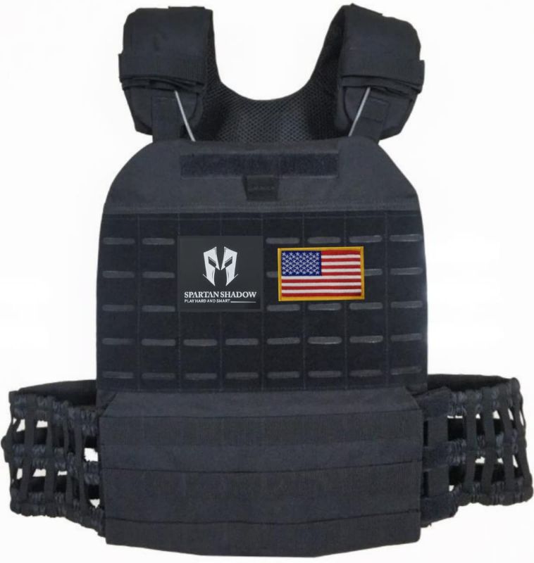 Photo 1 of Adjustable Weighted Vest Men | Plate carrier vest | Weight Vest for men - Weighted vest for women | Workout plate carrier, Ruck vest. Body weight vest, Crossfit plate carrier. Strength training weight vests, plate carrier workout vest. Murph Vest
