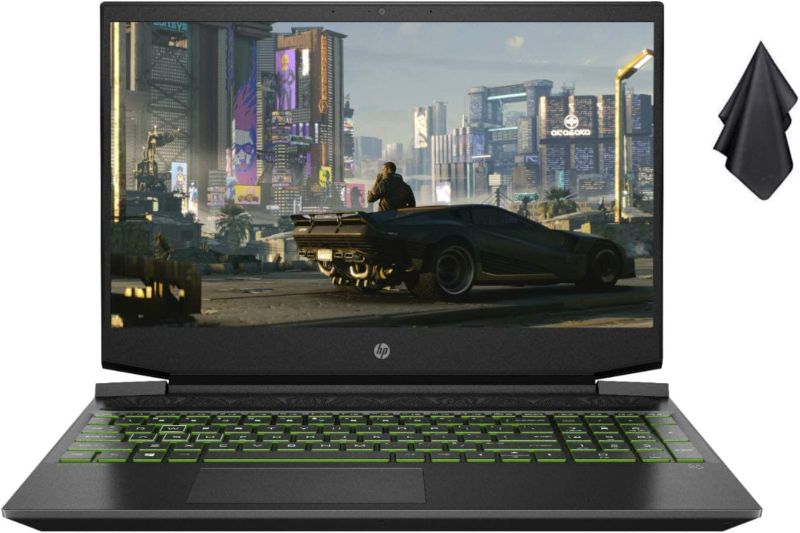 Photo 1 of 2021 New HP Pavilion 15.6" FHD Gaming Laptop, AMD 6-Core Ryzen 5 4600H Up to 4.0 GHz (Beats i5-9300H), 16GB RAM, 256GB SSD + 1TB HDD, Nvidia GeForce GTX 1650 Graphics, Win 10 Home + Microfiber Cloth
