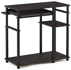 Photo 1 of Furinno Abbott Computer Desk with Bookshelf, Espresso/Black