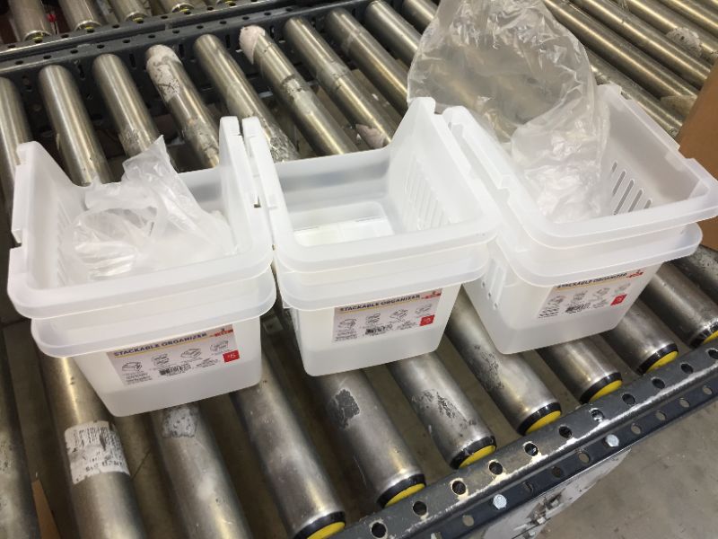 Photo 1 of 6ct Plastic Stackable Storage Bin Clear - Bullseye's Playground™

