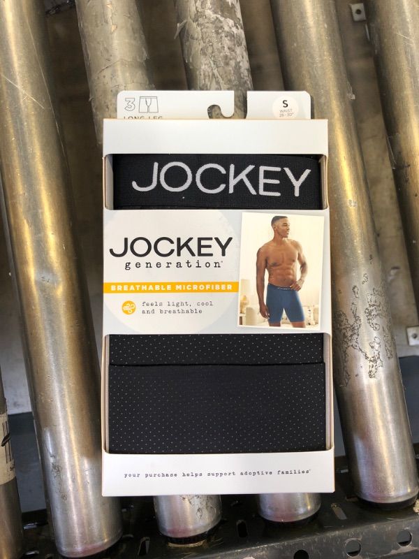 Photo 1 of Jockey Generation Men's Micro Mesh Long Leg Boxer Briefs - Black S	