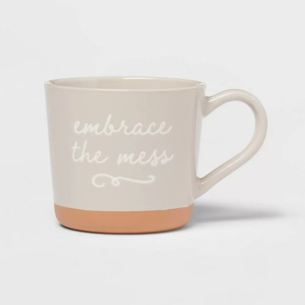 Photo 1 of 6 pack 15oz Stoneware Embrace The Mess Mug - Threshold
