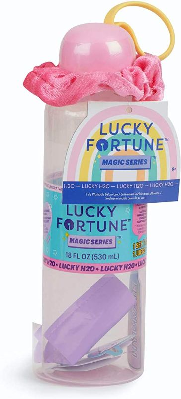 Photo 1 of WowWee Lucky Fortune Magic Series - Reusable Water Bottle, Stickers, Lucky Bracelet, & Scrunchy - Lucky H2O Water Bottle for Teens
