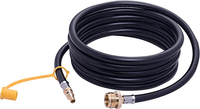 Photo 1 of ZODIRISE 12 Feet 1/4" Quick Connect RV Propane Hose for 1 LB Bulk Portable Appliance to RV 1/4" Female Quick Disconnect

