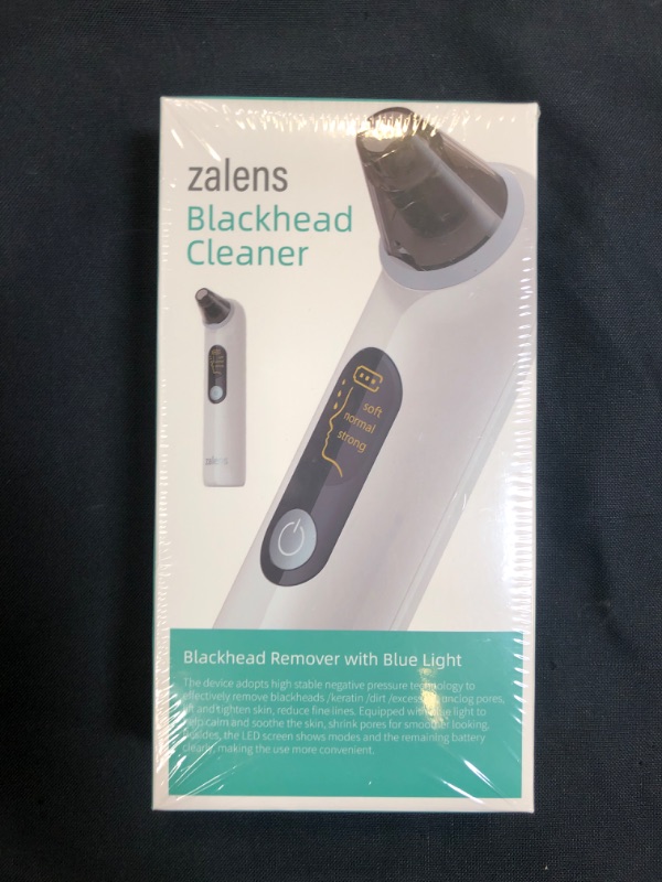 Photo 2 of zalens Blackhead Remover Vacuum, Pore Electric Black Head Remover Suctioner Pimple Vacuum with 3 Suction Power and 4 Replaceable Probes, USB Rechargeable Blue Light with LED for All Skin
