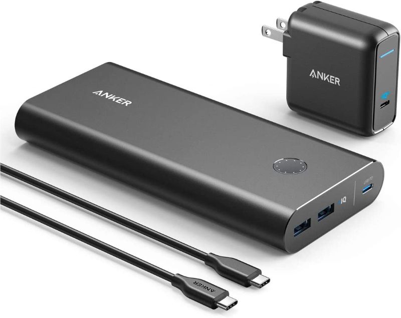 Photo 1 of Anker PowerCore+ 26800mAh PD 45W with 60W PD Charger, Power Delivery Portable Charger Bundle for USB C MacBook Air/Pro/Dell XPS, iPad Pro 2018, iPhone 12 / Mini / 11/ Pro / XS Max / X / 8, and More
