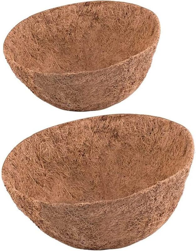 Photo 1 of Ayybf 2PCS Round Coco Liners for Hanging Basket, Coco Liner Roll Hanging Basket Pad Garden Plants,Coconut Fiber Planter Liners Coconut Fiber Liners for Wall Hanging Baskets 14" 2 pack 