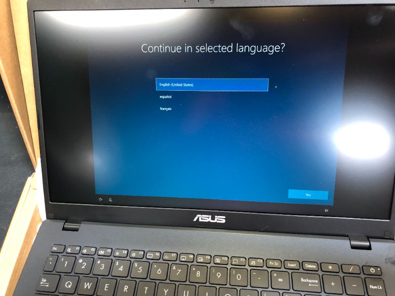 Photo 1 of ASUS Laptop L510 Ultra Thin Laptop, 15.6” FHD Display, Intel Celeron N4020 Processor, 4GB RAM, 128GB Storage, Windows 10 Home in S Mode, 1 Year Microsoft 365, Star Black, L510MA-DS04
