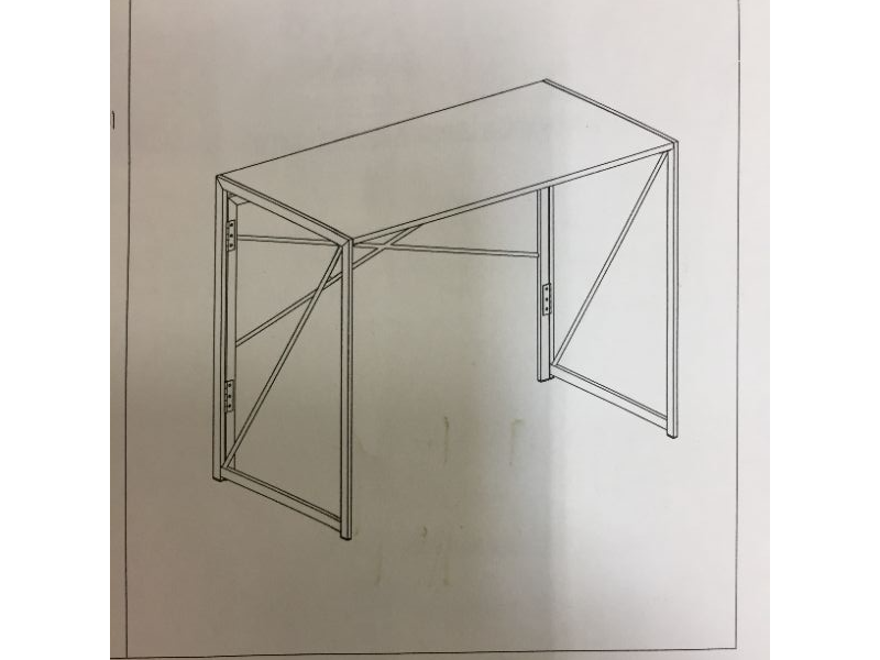 Photo 1 of Coavas Folding Desk No Assembly Required, 39.4 inch Writing Computer Desk Space Saving Foldable Table Simple Home Office Desk,Brown
