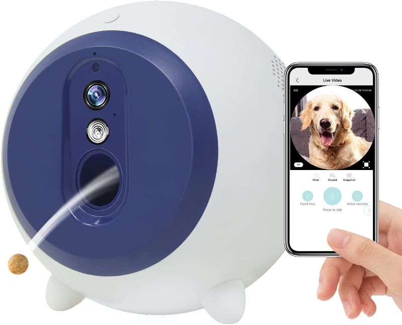 Photo 1 of Uterip 1080P Hd Pet Camera , Remote Pet Treat Dispenser With Night Vision And Two-Way Audio, Full Hd Wifi Pet Treat Thrower For Dogs And Cats, Compatible With Ios And Andriod
