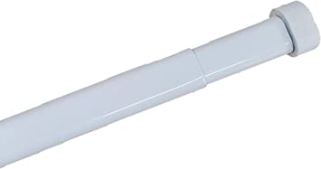 Photo 1 of 48 in. - 84 in. Tension Single Curtain Rod in White
