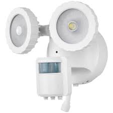 Photo 1 of 180-Degree White Solar Powered Motion Activated Outdoor Integrated LED Flood Light
