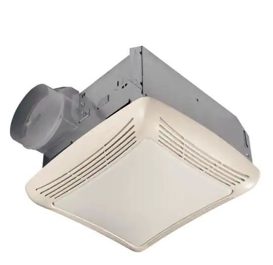 Photo 1 of 50 CFM Ceiling Bathroom Exhaust Fan with Light
