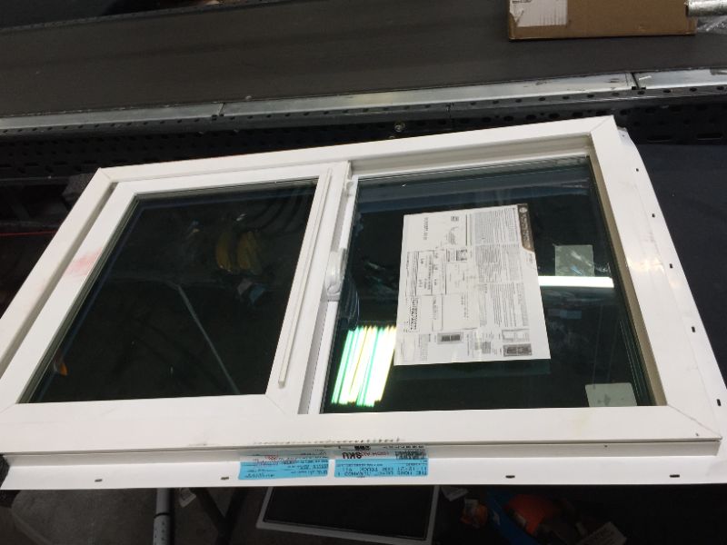 Photo 3 of 23.5 in. x 35.5 in. Classic Series White Vinyl Insulated Single Hung Window with HPSC Glass, Screen Included
