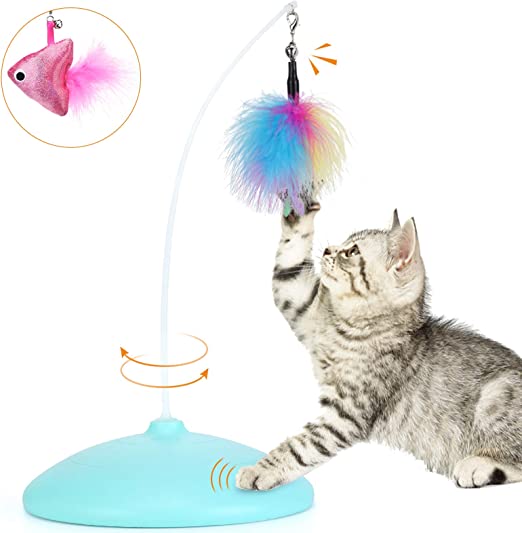 Photo 1 of Zutesu Interactive Cat Toy Kitten Toy for Indoor Cat, Automatic Cat Toy Funny Feather Teaser Toy Puzzle Game Smart Stimulate Hunting Instinct
