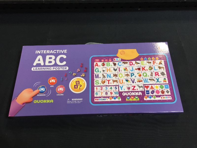 Photo 2 of Alphabet Poster Educational Toy for 2-4 Year Old – ABC Learning Wall Chart for Toddlers Age 1-3 by QUOKKA – Interactive Speech Therapy Game for Kids 5-6-7 yo – Classroom Talking Gift for Girl & Boy
