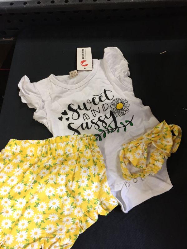 Photo 2 of ADUBOR 3 PC NEWBORN BABY GIRL CLOTHES SIZE 3-6 MONTHS