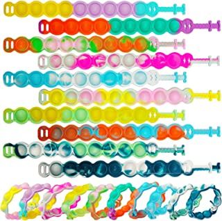 Photo 1 of 10 Pcs Pop Bracelet Fidget Toy, Durable and Adjustable Bubble Stress Relief Finger Press Silicone Wristband for Kids and Adults
3 PACK