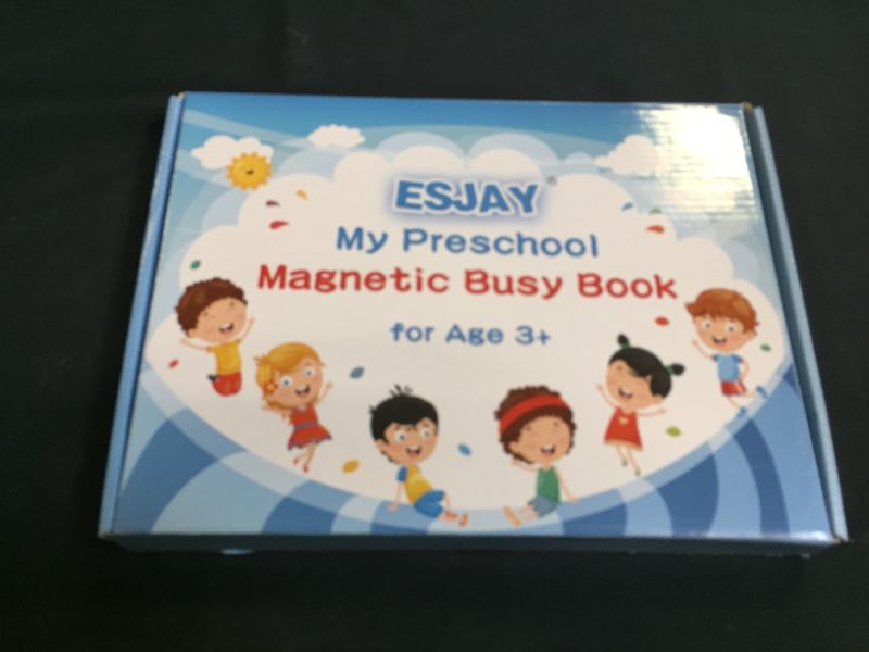 Photo 2 of Esjay Busy Book for Toddlers, Magnetic Preschool Learning Activities, Montessori Toys Educational, Autism Sensory Toys with 8 Colored Markers
