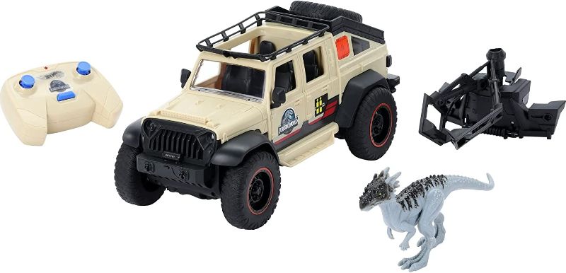 Photo 1 of ?Matchbox Jurassic World Dominion Jeep Gladiator R/C Vehicle with 6-inch Dracorex Dinosaur Figure, Remote-Control Car with Removable Auto-Capture Claw [ factory sealed brand new ] 
