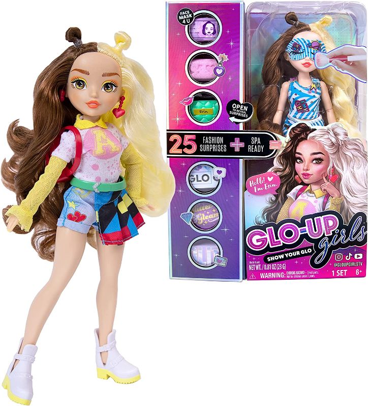 Photo 1 of Far Out Toys GLO-UP Girls Erin Alternative Girl Fashion Doll, 25 Fabulous Suprises, Accessories, Purses, Bath Bomb, Spa Face Masks, Color-Changing Nail Play
[ factory sealed brand new ] 