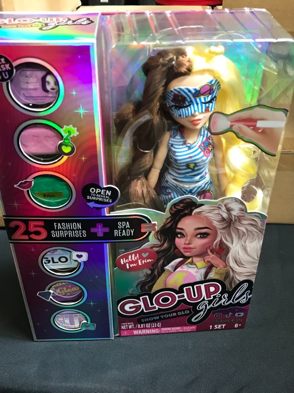 Photo 2 of Far Out Toys GLO-UP Girls Erin Alternative Girl Fashion Doll, 25 Fabulous Suprises, Accessories, Purses, Bath Bomb, Spa Face Masks, Color-Changing Nail Play
[ factory sealed brand new ] 