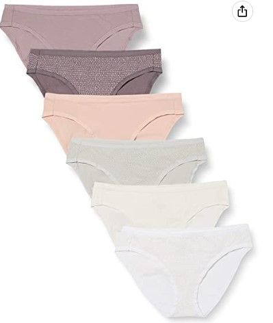 Photo 1 of Amazon Essentials Women's Cotton Bikini Brief Underwear, Multipacks-  6 - size medium
