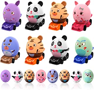 Photo 1 of Easter Eggs with Toys Car Inside, 8 Pack Animal Toy Cars for Kids Boy Girl Toddler, Easter Party Favors, Easter Egg Basket Fillers, Classroom Prizes, Easter Basket Stuffers, Easter Egg Hunt
